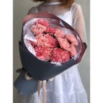 Букет из 17 гвоздик «Зефир»