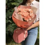 Букет из 17 гвоздик «Абрикосовый фреш»
