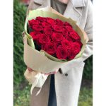 Букет из 25 красных роз «Нелли»