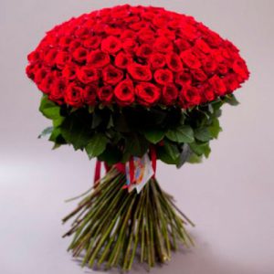 Букет из 151 бордовой розы «BIG LOVE»