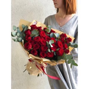 Букет «Лондон» из 25 красных роз